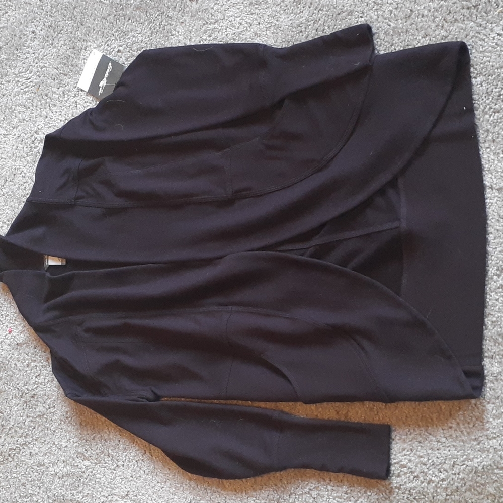 Eggplant summit wrap cardigan sweater